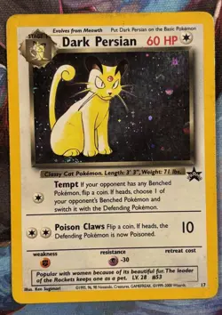 Pokemon - Dark Persian 17 - WoTC Black Star Promo - HP - Image 1