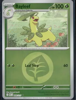 Bayleef (Energy Symbol Pattern) 009/217 Ascended Heroes Pokemon Reverse Holo NM - Image 1