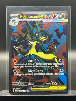 2025 Pokemon ME01 Mega Evolution Mega Lucario ex 160/132 Ultra Rare FA - Image 1