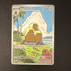 Pokemon TCG Alolan Dugtrio SV08 Surging Sparks Illustration Rare Holo 208/191 - Image 1
