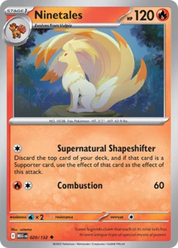 020/132 Ninetales - Uncommon Reverse Holo - Image 1