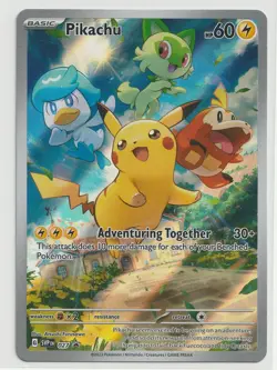 Pikachu 27 - NM - Scarlet & Violet Promo Full Art Promo Pokemon Card - Image 2