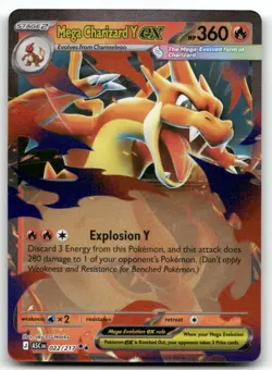 Mega Charizard Y ex 022/217 Double Rare Ascended Heroes Pokemon Holo Near Mint - Image 1