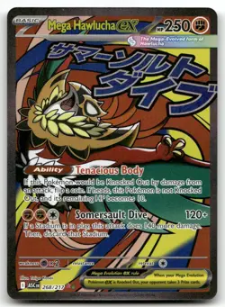 Mega Hawlucha ex 268/217 Mega Attack Rare Ascended Heroes Pokemon Holo Near Mint - Image 1