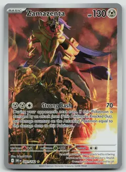 Pokemon Zamazenta 201/182 Destined Rivals Illustration Rare Holo NM - Image 1