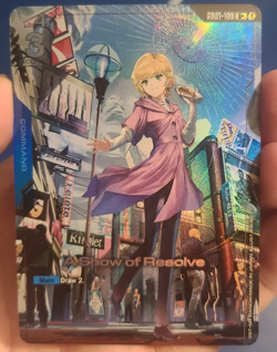 A Show of Resolve Alternate Art Foil - GD01-100 U+ NM - Gundam TCG Card Game - Image 1