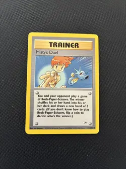 2000 POKEMON GYM HEROES #123 MISTY'S DUEL VINTAGE WoTC TRAINER - Image 1