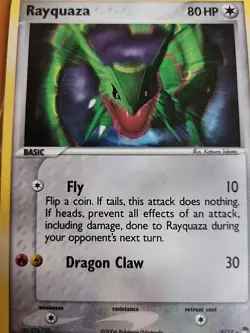 RAYQUAZA 3/17 POP SERIES 1 HOLO RARE POKEMON CARD TCG 2004 LEGENDARY DRAGON - Image 1