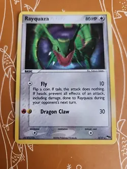 RAYQUAZA 3/17 POP SERIES 1 HOLO RARE POKEMON CARD TCG 2004 LEGENDARY DRAGON - Image 2