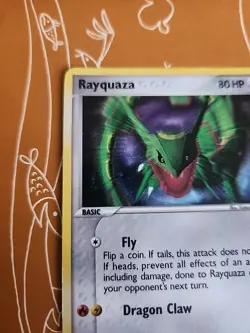 RAYQUAZA 3/17 POP SERIES 1 HOLO RARE POKEMON CARD TCG 2004 LEGENDARY DRAGON - Image 3