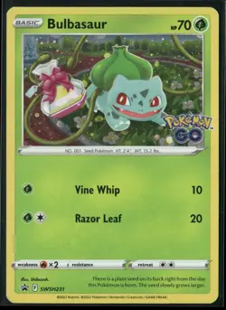 Pokemon - Bulbasaur SWSH231 Black Star Promo Sword & Shield LP HOLO BLEED ERROR - Image 1