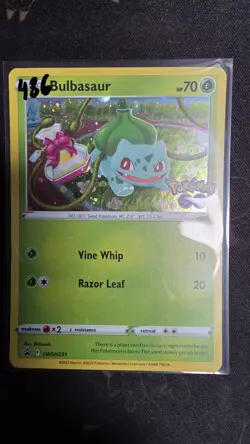 Pokemon - Bulbasaur SWSH231 Black Star Promo Sword & Shield LP HOLO BLEED ERROR - Image 3