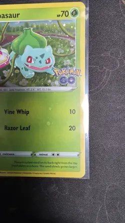 Pokemon - Bulbasaur SWSH231 Black Star Promo Sword & Shield LP HOLO BLEED ERROR - Image 4