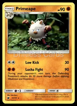 Primeape 51/111 Rare Crimson Invasion Pokemon LP - Image 1
