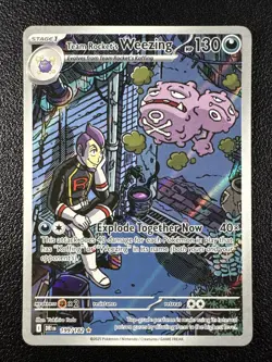 Pokemon: Team Rocket's Weezing Illustration Rare IR Full Art Holo 199/182 - Image 1