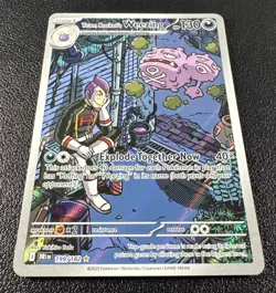 Pokemon: Team Rocket's Weezing Illustration Rare IR Full Art Holo 199/182 - Image 2