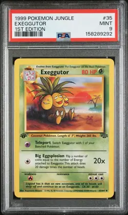 1999 POKEMON JUNGLE 1ST EDITION #35 EXEGGUTOR PSA 9 - Image 1