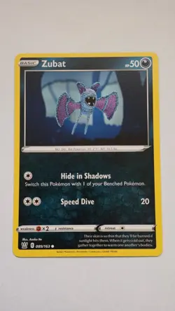 Zubat 089/163 Common Battle Styles Pokemon Near Mint Asako Ito - Image 1