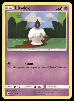 Litwick Lost Thunder 101/214 Common Pokemon Near Mint - Image 1