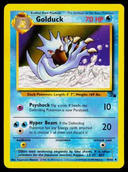 Golduck - 35/62 LP Uncommon Fossil Pokemon Unlimited - Image 1