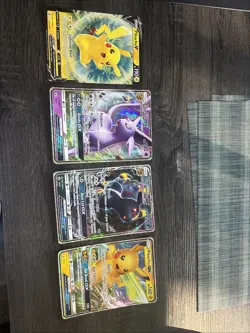 Pokemon TCG Jumbo Card Lot - Pikachu GX, Umbreon GX, Espeon GX, Pikachu V - Image 1