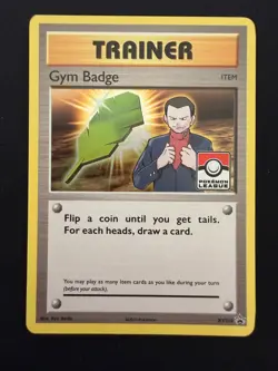 Pokemon XY Black Star Promo Giovanni Gym Badge Pokemon League XY210 - Image 1