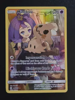 Pokemon Mimikyu 245/236 Cosmic Eclipse Secret Rare Full Art Holo Near Mint NM - Image 1