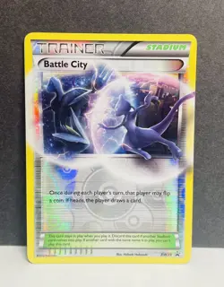 Battle City BW39 Black & White Holo Pokemon Stadium 2012 Trainer - Image 1