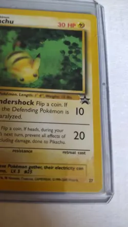 60 Pikachu #27 "Bumblebee" Black Star PROMO WOTC Rare Vintage Pokemon Card NRMT+ - Image 2