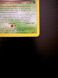 Pokemon Dark Golbat 24/82 Team Rocket Rare Non Holo WOTC Vintage Lot x2 - Image 3