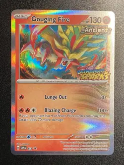 Gouging Fire PRERELEASE SVP151 NM Stamped PROMO Surging Sparks Pokemon Card TCG - Image 1