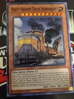 Yu-Gi-Oh! Heavy Freight Train Derricrane INCH-EN046 1st Edition Super NM a1/ - Image 3