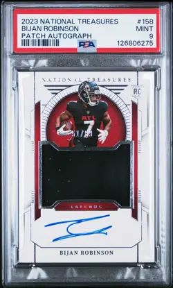 2023 National Treasures - TRUE RPA auto Bijan Robinson #158 /99 PSA 9 - Image 1