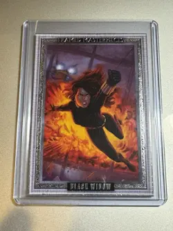 2024 Marvel Masterpieces Nahuel Grego Black Widow #6 Silver Framed /10 - Image 1
