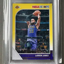 PSA 9 LeBron James Yellow 2019-20 Panini Hoops Basketball Los Angeles Lakers - Image 2