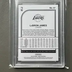 PSA 9 LeBron James Yellow 2019-20 Panini Hoops Basketball Los Angeles Lakers - Image 5