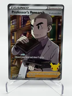 Pokemon TCG Professor's Research (Full Art) Celebrations 024/025 Holo Ultra Rare - Image 1