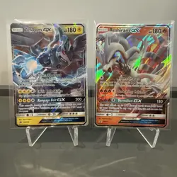Zekrom GX SM138 & Reshiram GX SM137 Black Star Promo Bundle - Image 1