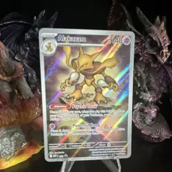 Pokemon TCG Alakazam 065/078 Pokemon GO Rare Holo English HP 140 - Image 1