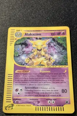 Pokemon EXPEDITION - #1/165 Alakazam - Holo - ENG - Lightly Played - Image 4