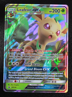 NM Pokemon TCG Sun & Moon Ultra Prism Leafeon GX Black Star Promo #SM146 - Image 1