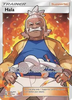 Hala 143/145 Guardians Rising Full Art Ultra Rare Holo Pokemon Card LP - Image 1