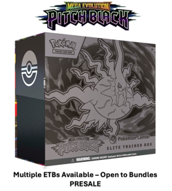 *PRESALE* Pokemon Pitch Black Elite Trainer Box ETB Pokemon Center Exclusive - Image 1