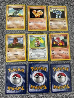 Pokemon TCG Shadowless Base Set Bundle Commons Uncommons X 15 - Image 1