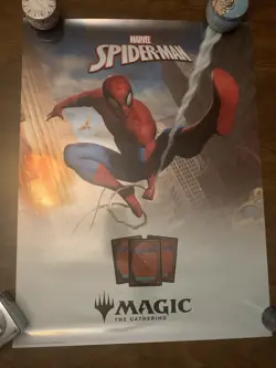 SPIDER-MAN Store FOIL POSTER 18x24 NEW promotional MTG Magic the Gathering +MORE - Image 1