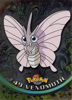 Venomoth #49 - BLUE LOGO - SILVER HOLO - SERIES 1 - TOPPS Pokemon Card - NM/LP - Image 1