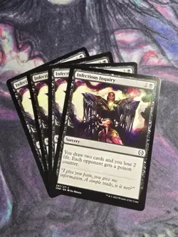 MTG Phyrexia All Will Be One C Infectious Inquiry #097 PLAYSET 4x x4 - Image 1