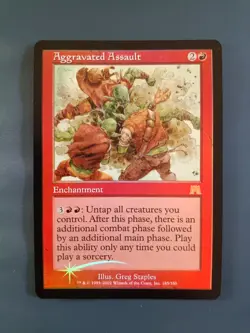 MTG Aggravated Assault - Onslaught Foil - Image 1