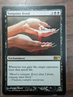 Wizards of the Coast MTG Sanguine Bond #112 M14 Uncommon Black Enchantment EN - Image 1