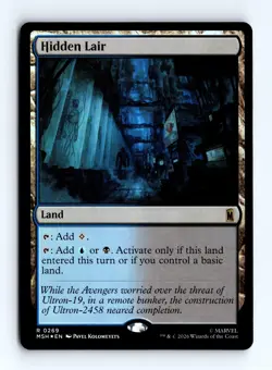 Hidden Lair (Foil) 0269 (R) MTG Marvel Super Heroes (MSH) - Image 1